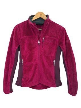 Mountain Hardwear Women's Raspberry Pink Fleece Full Zip Multi Pocket Jacket XS